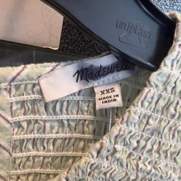 Madewell Womens $118 The Melody Smocked Midi Dress in Stripe Size XXS NP125 - Picture 9 of 9